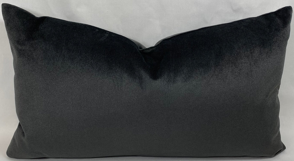 Luxury Lumbar Pillow - 24” x 14”- Belvedere Charcoal