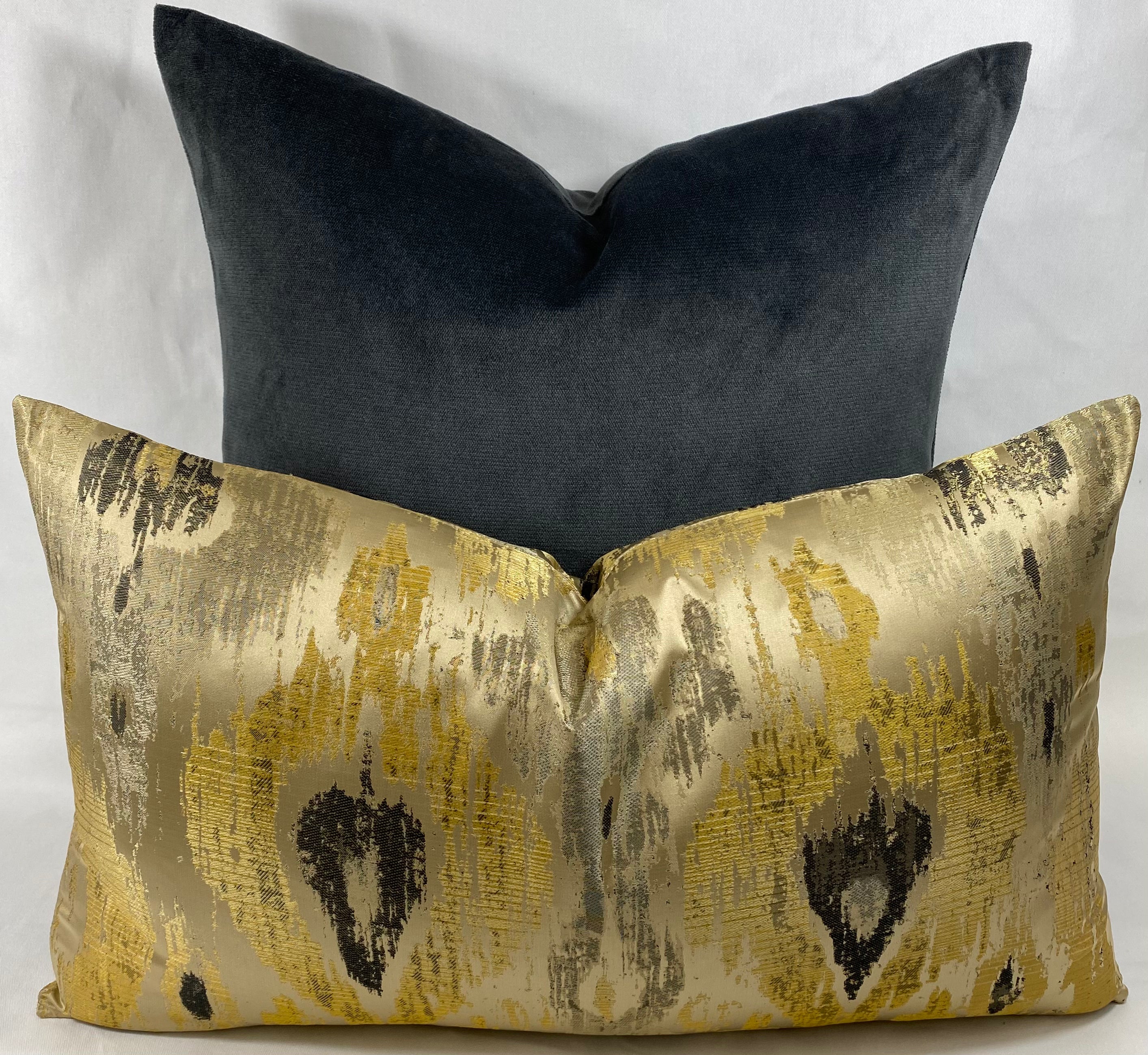 Luxury Lumbar Pillow - 24" x 14"-  Radiant Gold