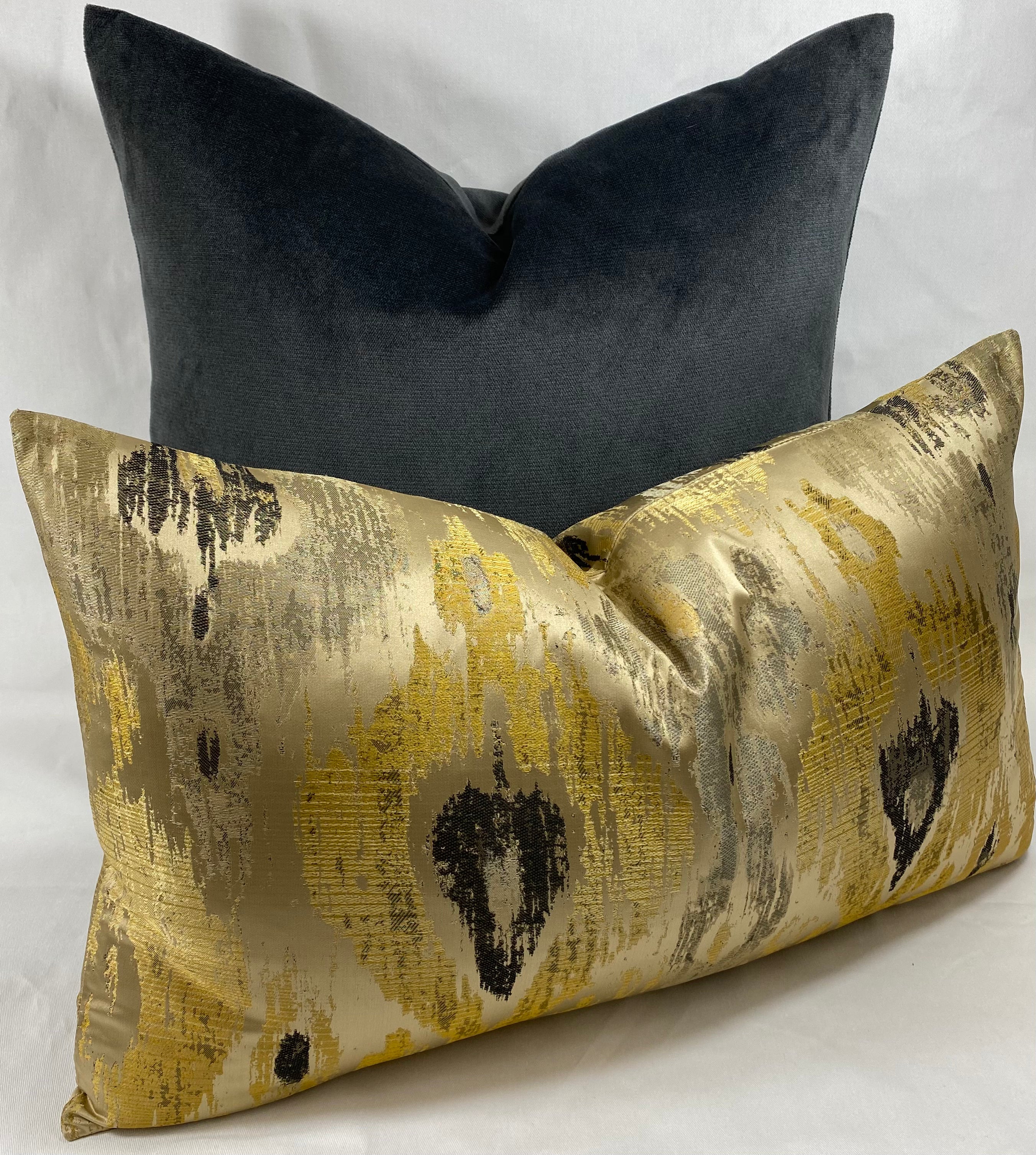 Luxury Lumbar Pillow - 24" x 14"-  Radiant Gold