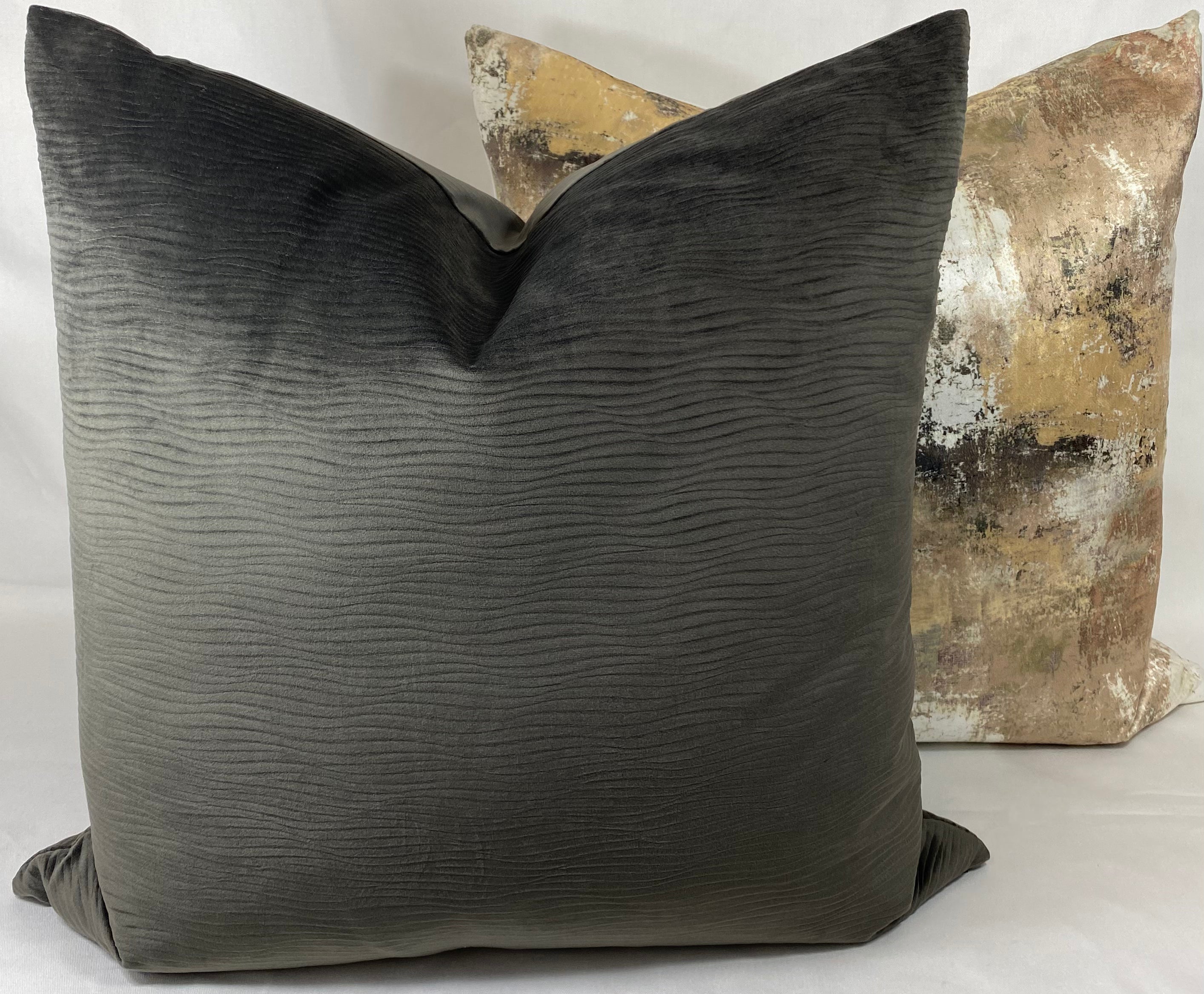 Luxury Pillow - 24” x 24” - Stream Granite