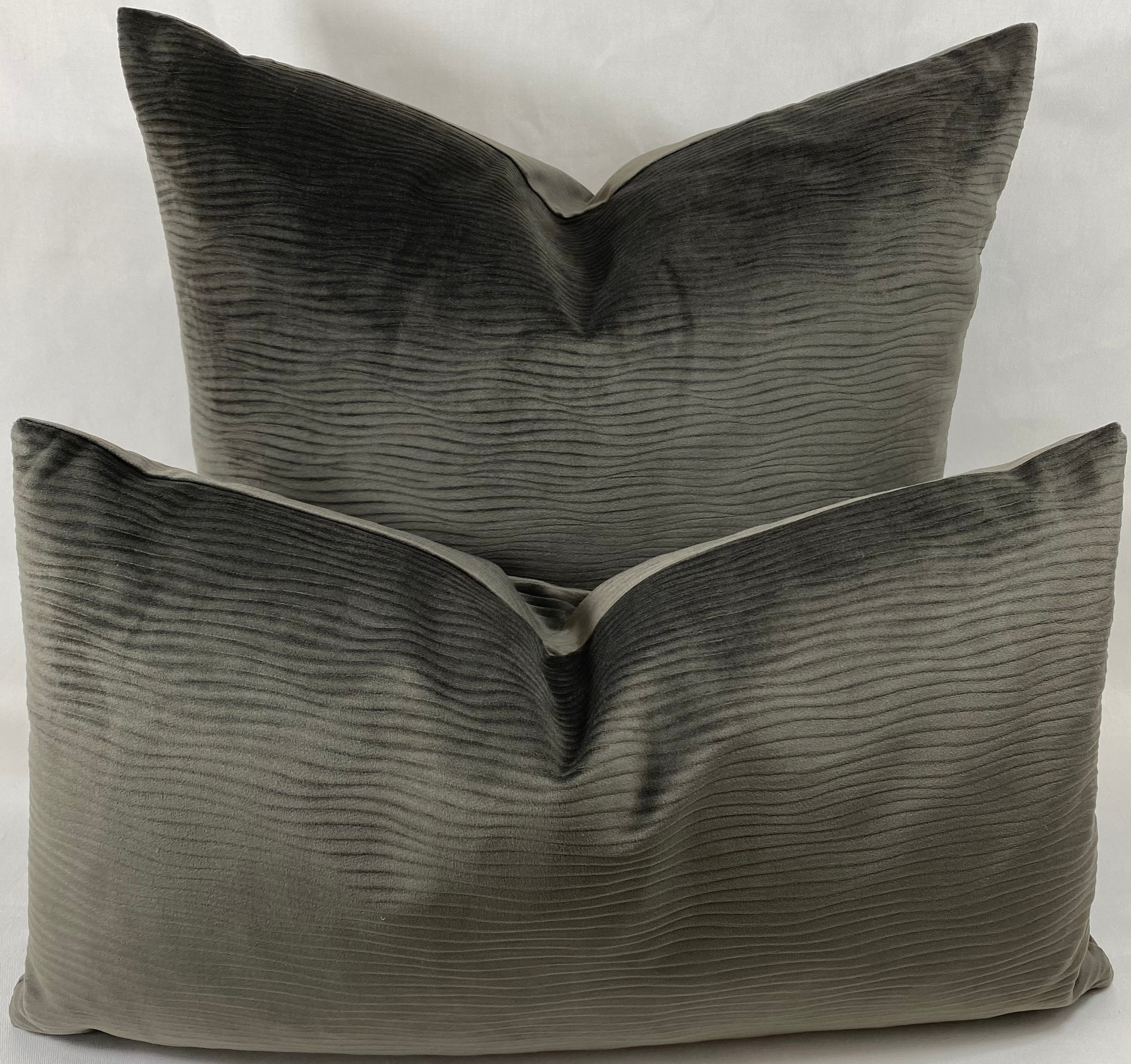 Luxury Lumbar Pillow – 24" × 14" – Stream Granite