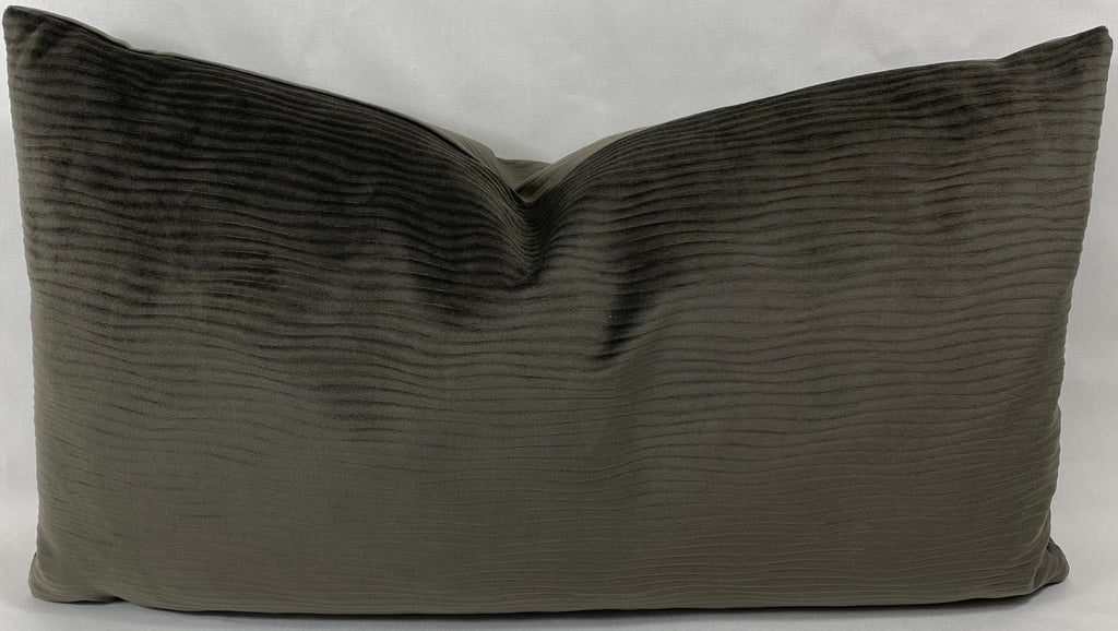 Luxury Lumbar Pillow – 24" × 14" – Stream Granite
