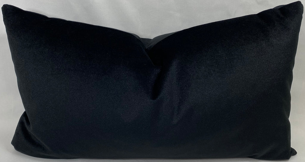Luxury Lumbar Pillow - 24" x 14"- Belvedere Black