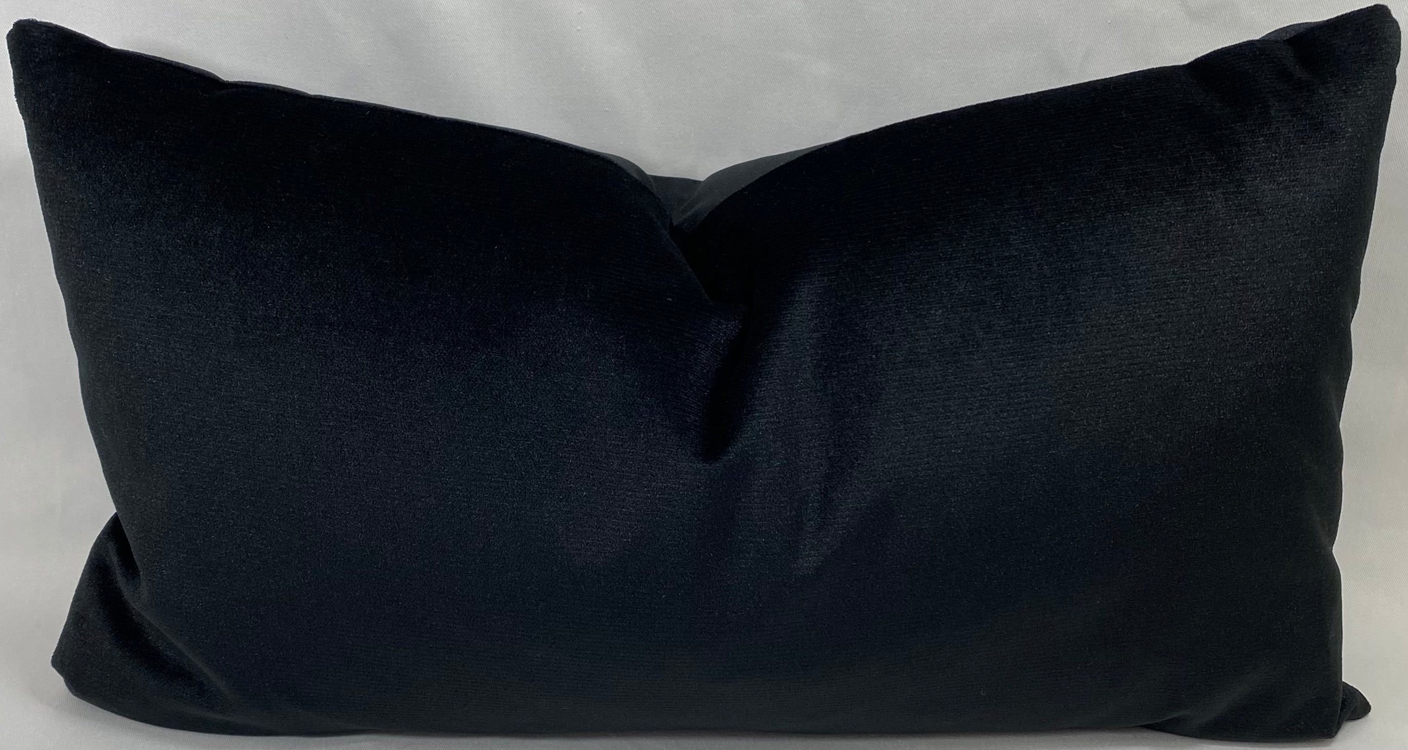 Luxury Lumbar Pillow - 24" x 14"- Belvedere Black