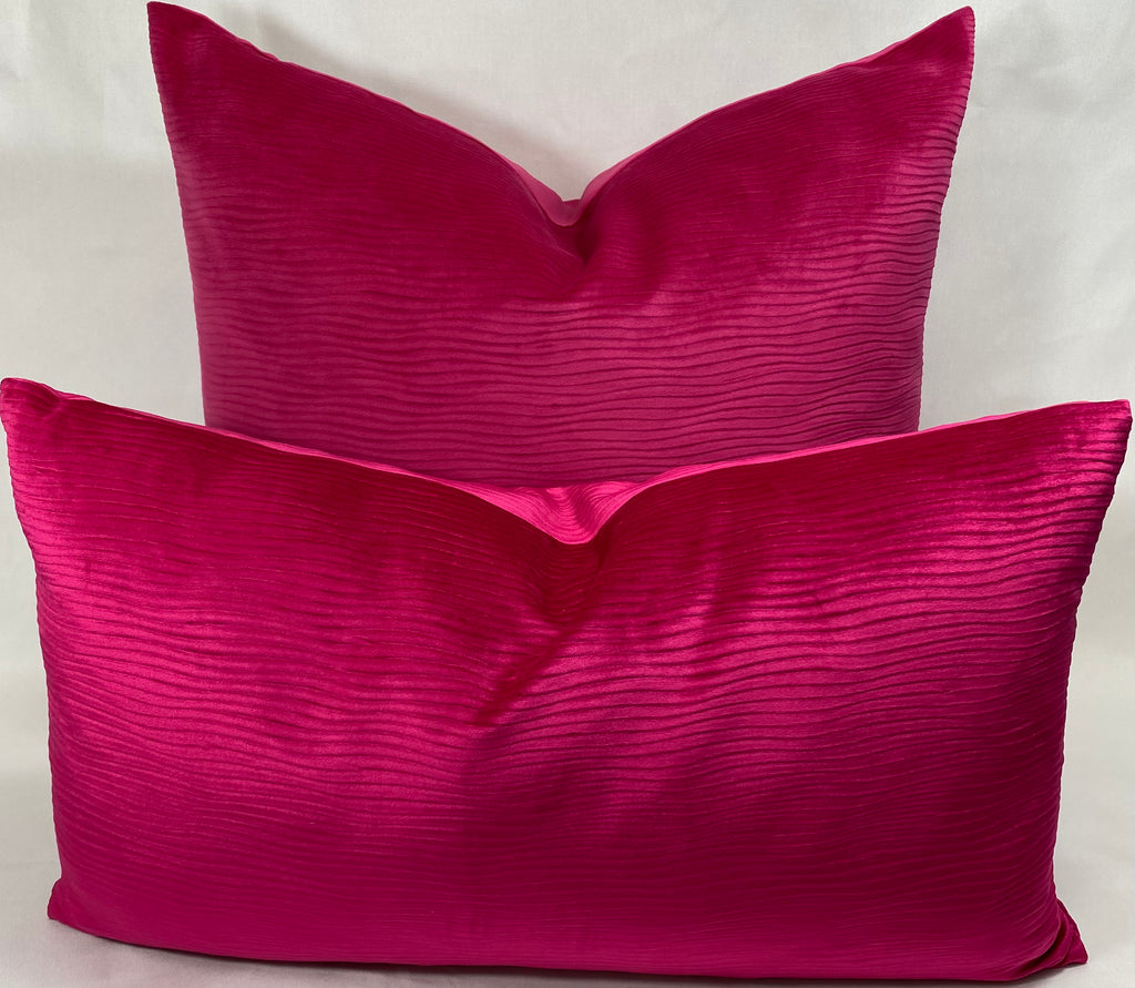 Luxury Lumbar Pillow - 24" x 14"- Stream Fuchsia