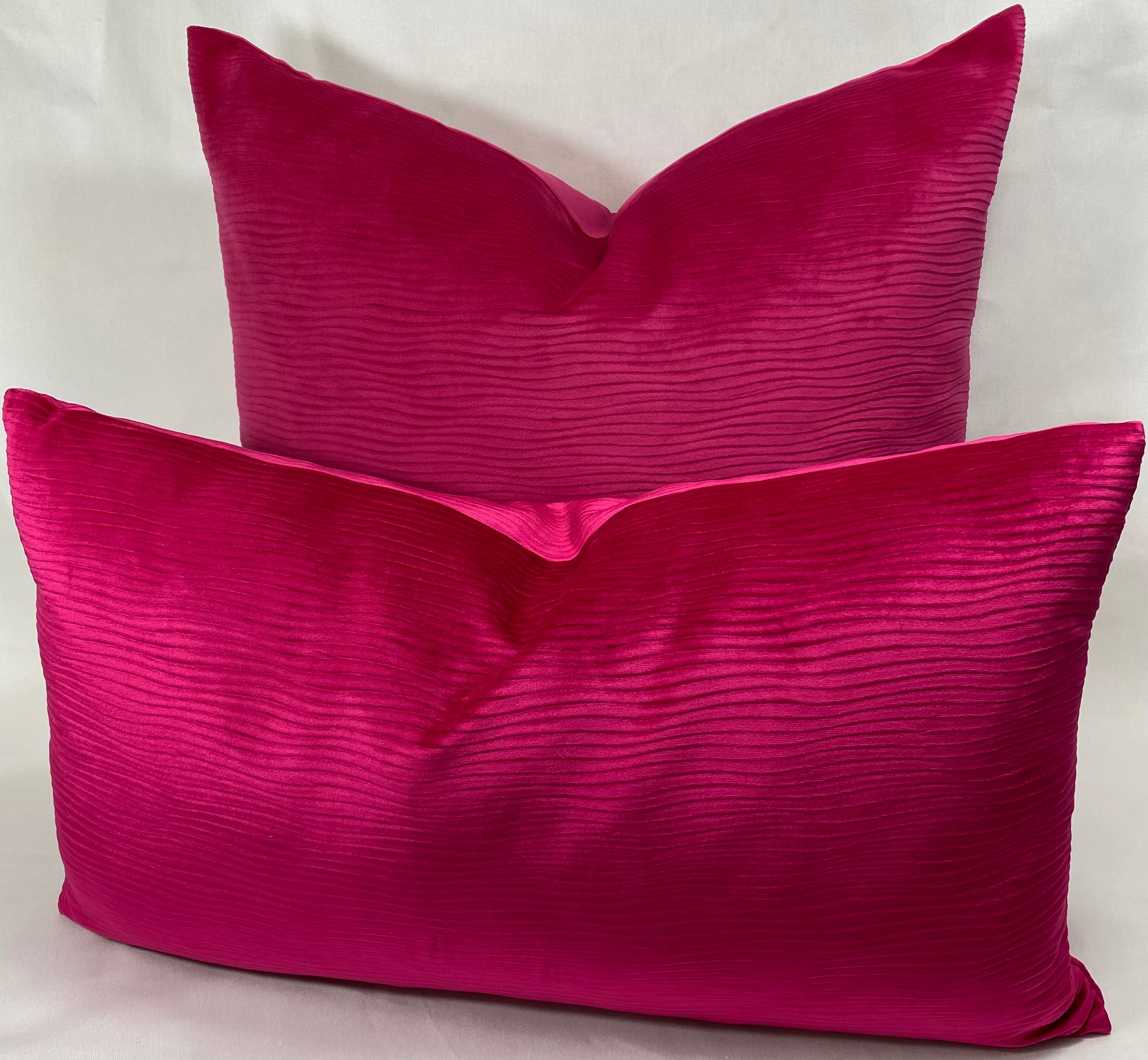 Luxury Lumbar Pillow - 24" x 14"- Stream Fuchsia