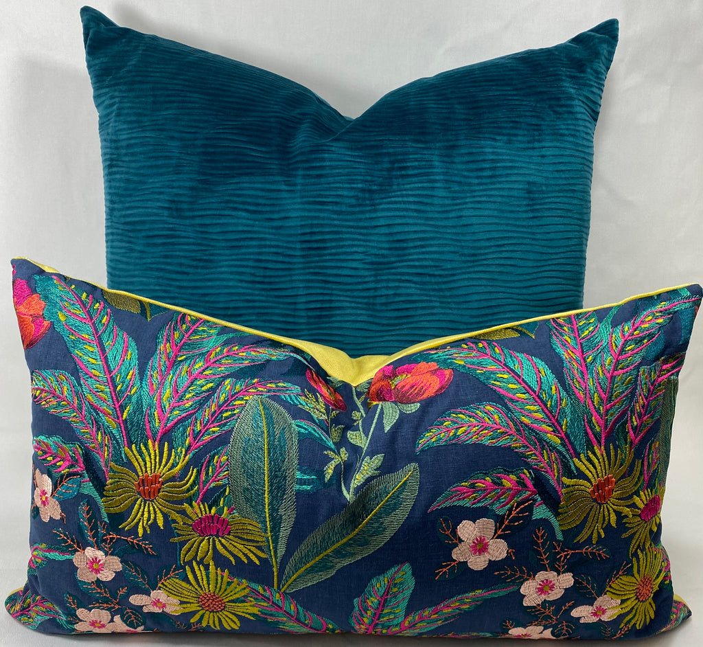 Luxury Pillow - 24” x 24”- Stream Teal