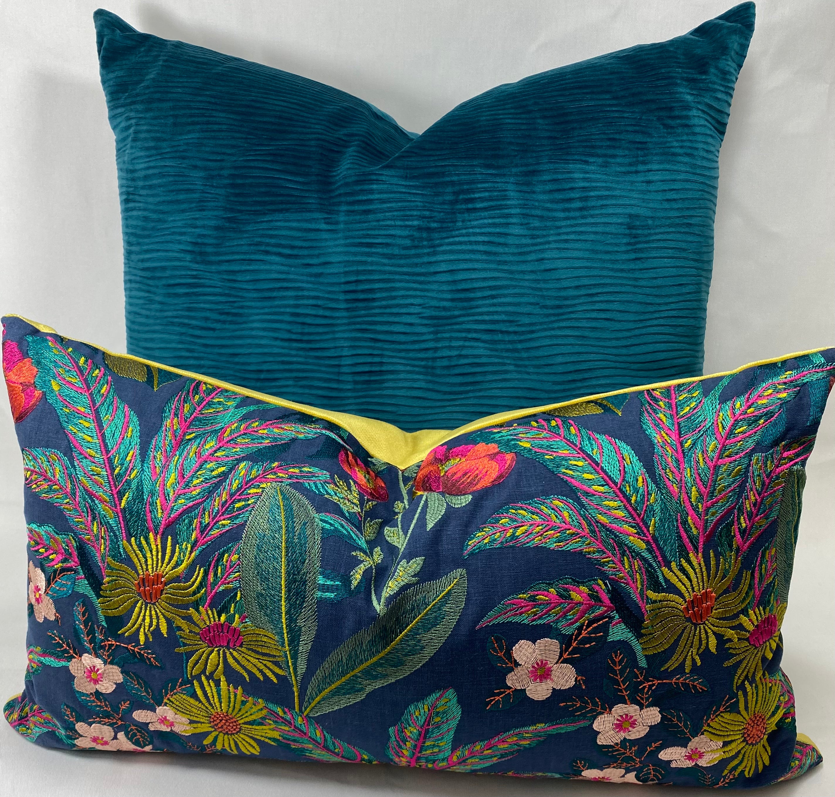 Luxury Pillow - 24” x 24”- Stream Teal