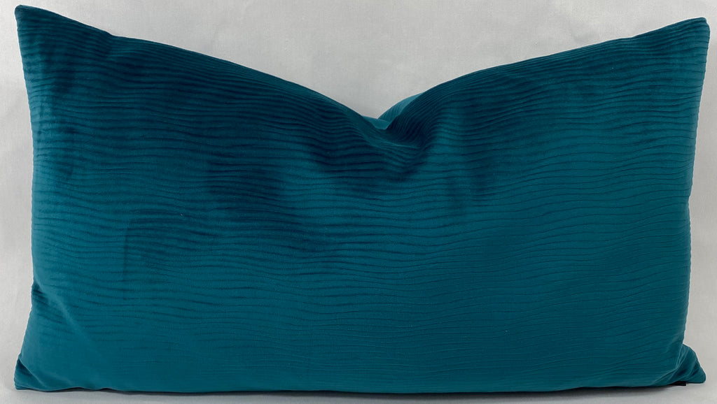 Luxury Lumbar Pillow - 24" x 14" - Stream Teal
