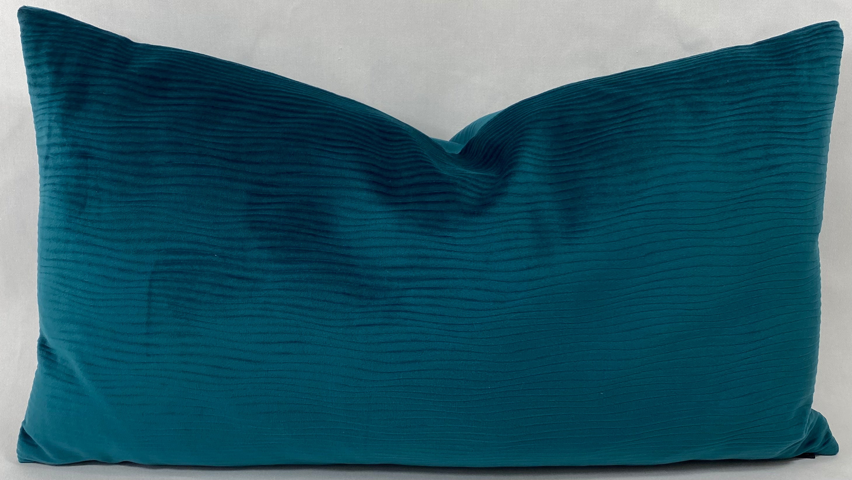 Luxury Lumbar Pillow - 24" x 14" - Stream Teal