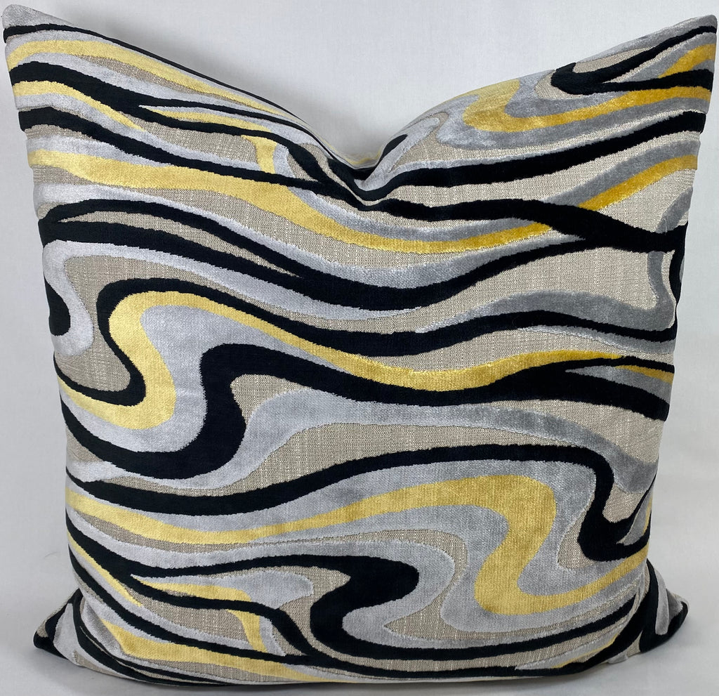 Luxury Pillow – 24" × 24" – Sway Pyrite