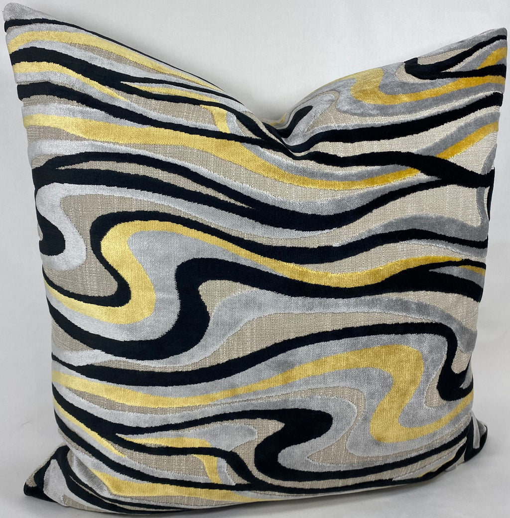 Luxury Pillow – 24" × 24" – Sway Pyrite