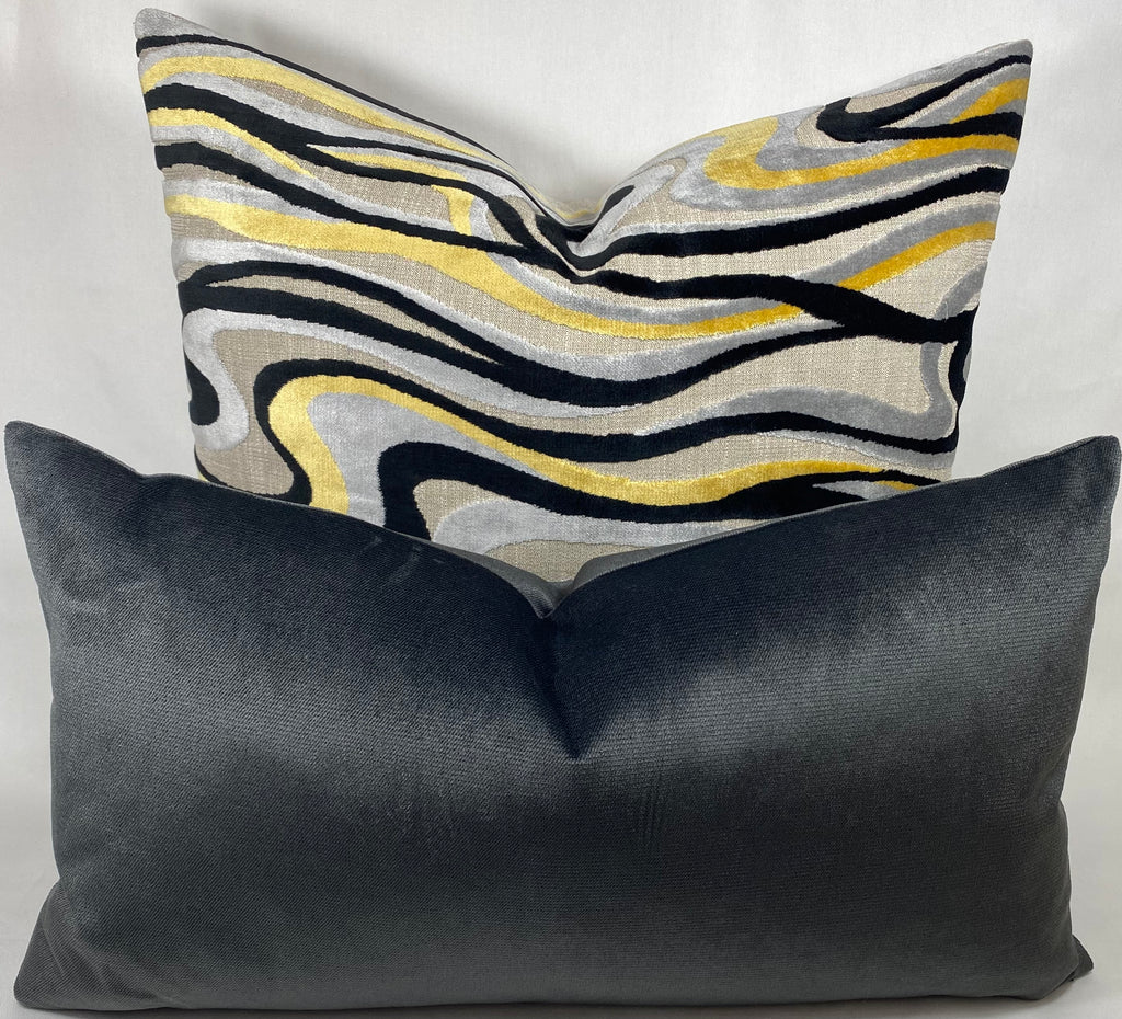 Luxury Pillow – 24" × 24" – Sway Pyrite