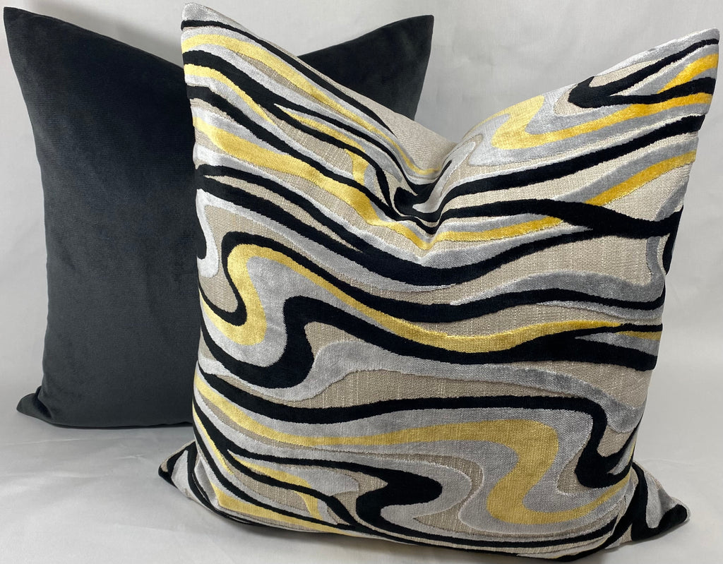 Luxury Pillow – 24" × 24" – Sway Pyrite