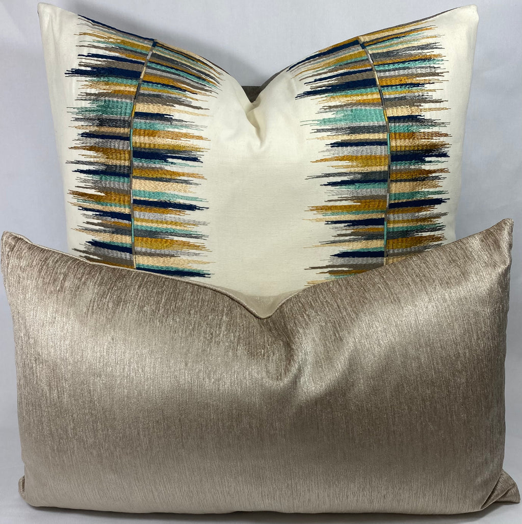 Luxury Pillow - 24" x 24" -  Fun Fair Agate