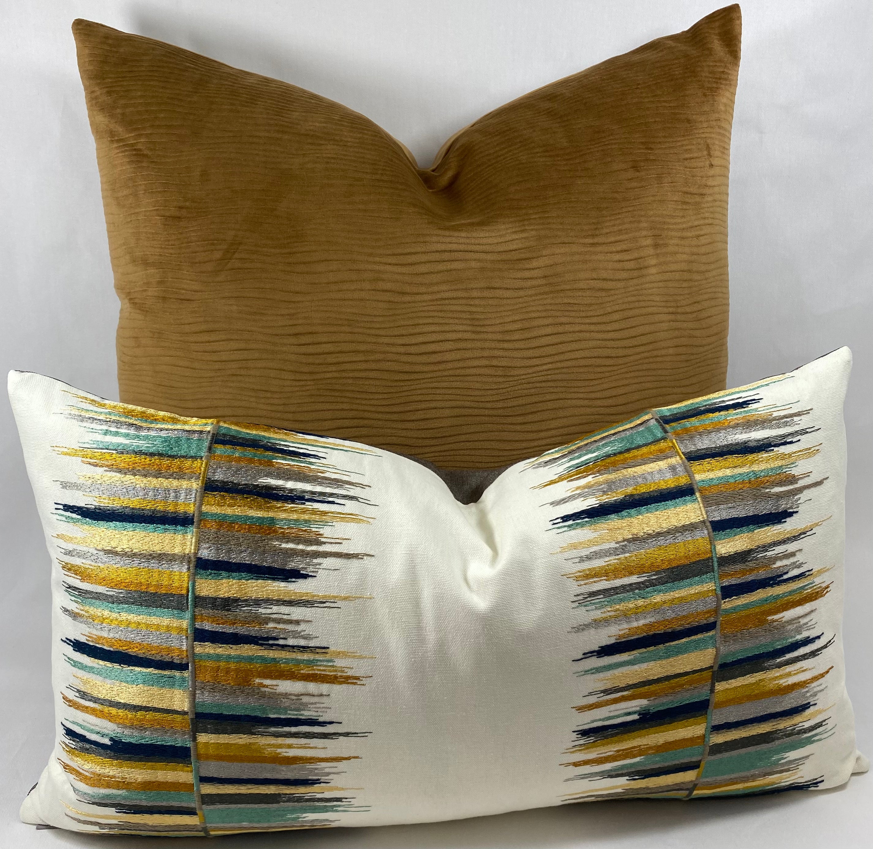 Luxury Pillow – 24" × 24" – Stream Walnut