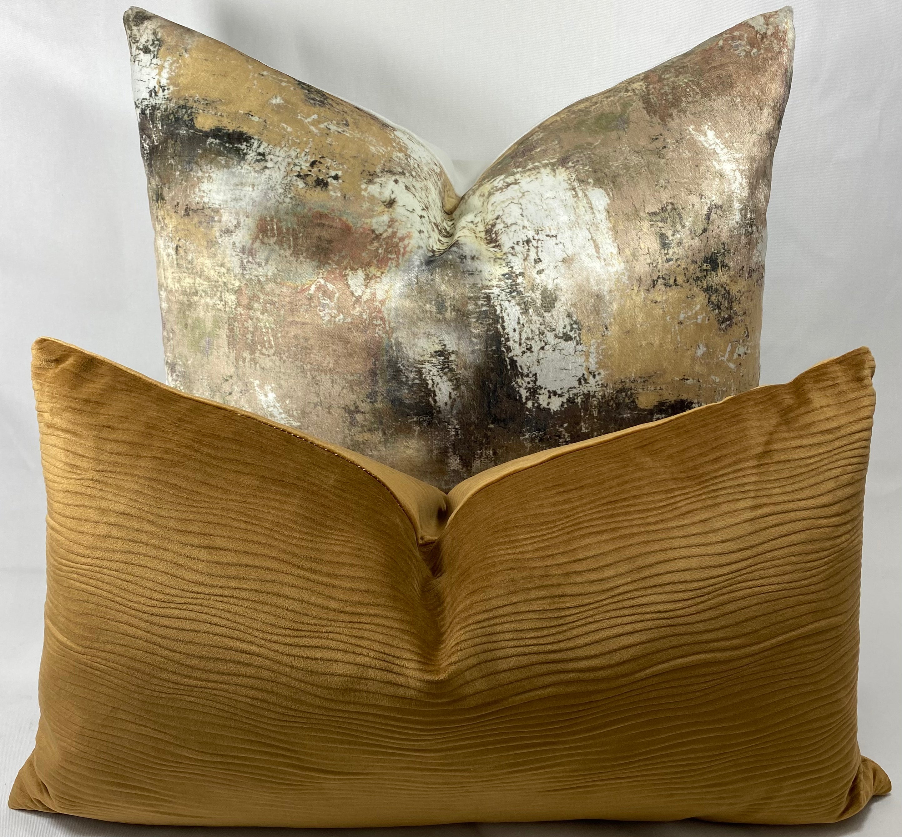 Luxury Lumbar Pillow - 24" x 14" - Stream Walnut