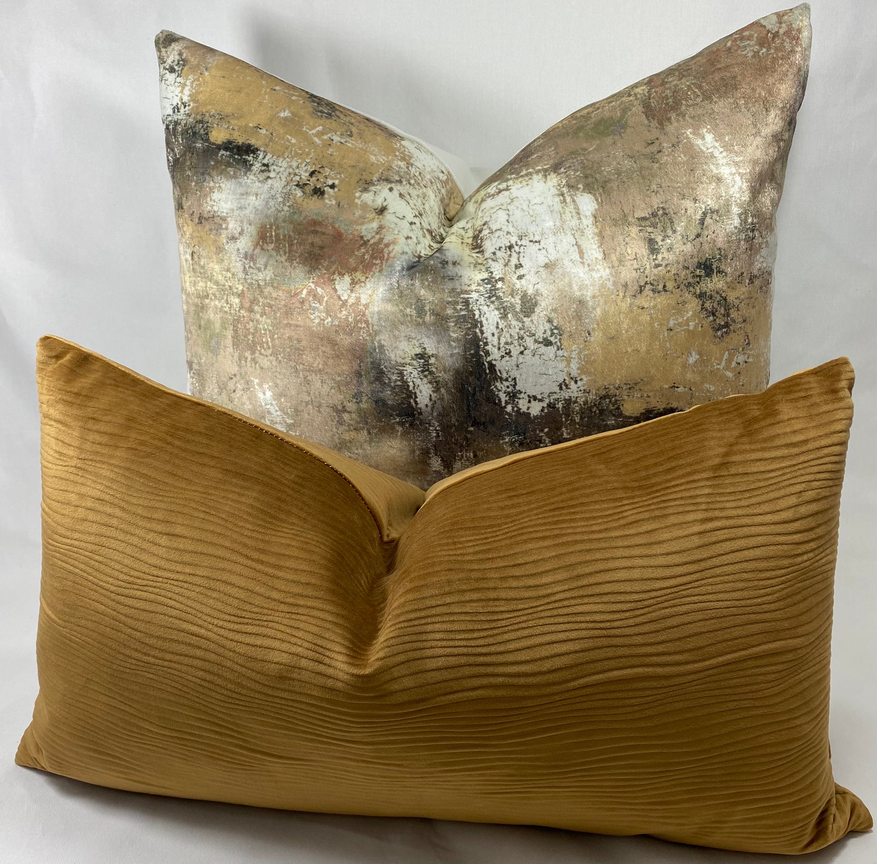 Luxury Lumbar Pillow - 24" x 14" - Stream Walnut