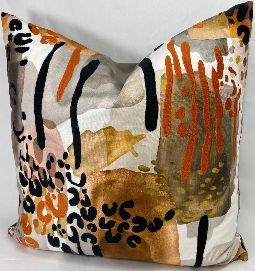 Luxury Pillow -  24" x 24" -  Fauve Safari