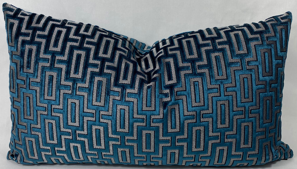 Luxury Lumbar Pillow - 24" x 14"- Bergman Sapphire