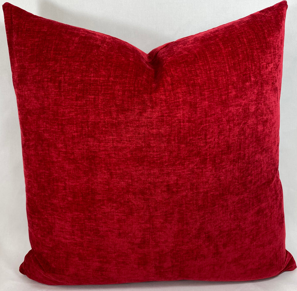 Luxury Pillow – 24" × 24" – Bright Red