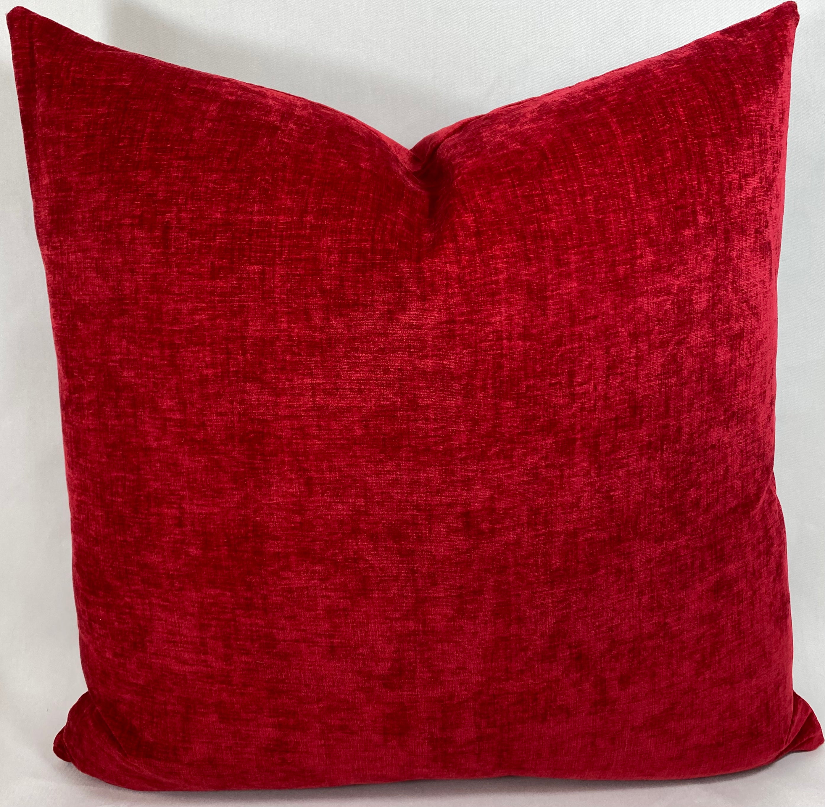 Luxury Pillow – 24" × 24" – Bright Red