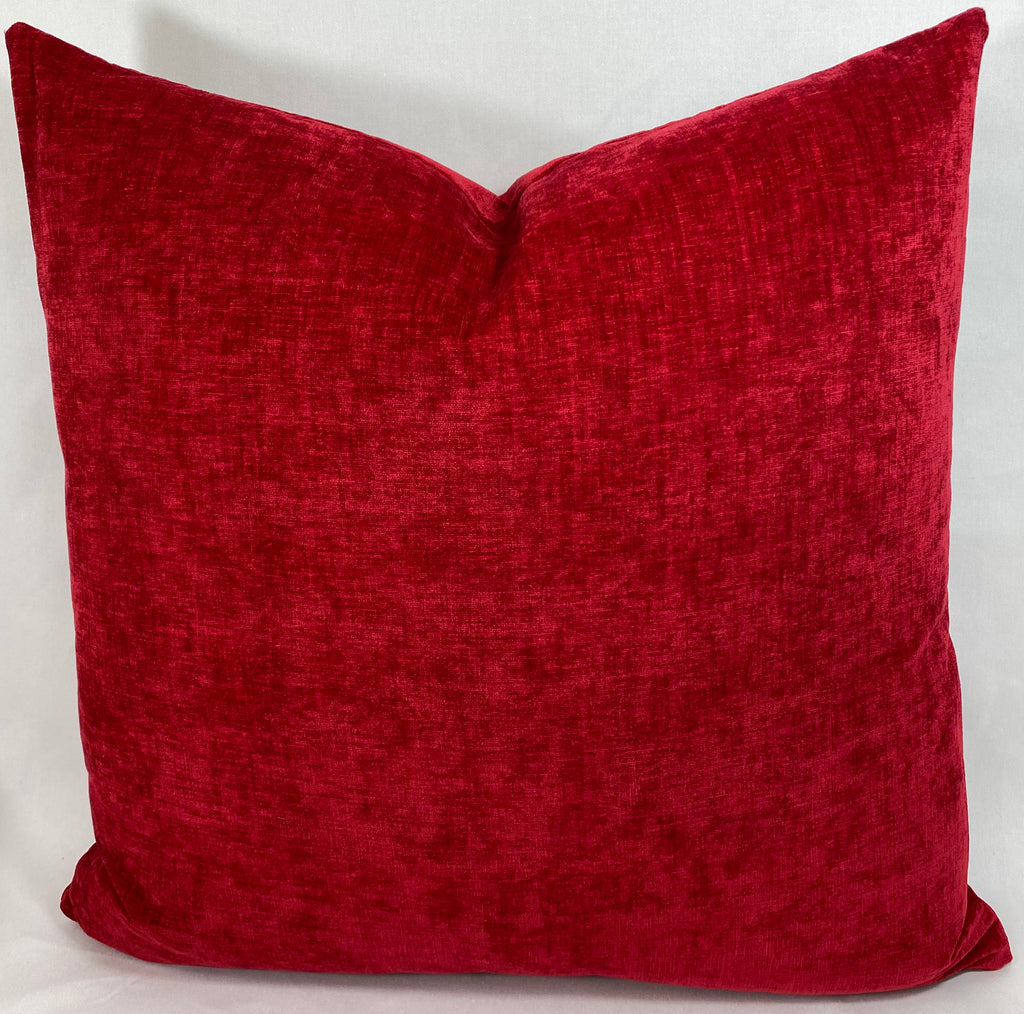 Luxury Pillow – 24" × 24" – Bright Red
