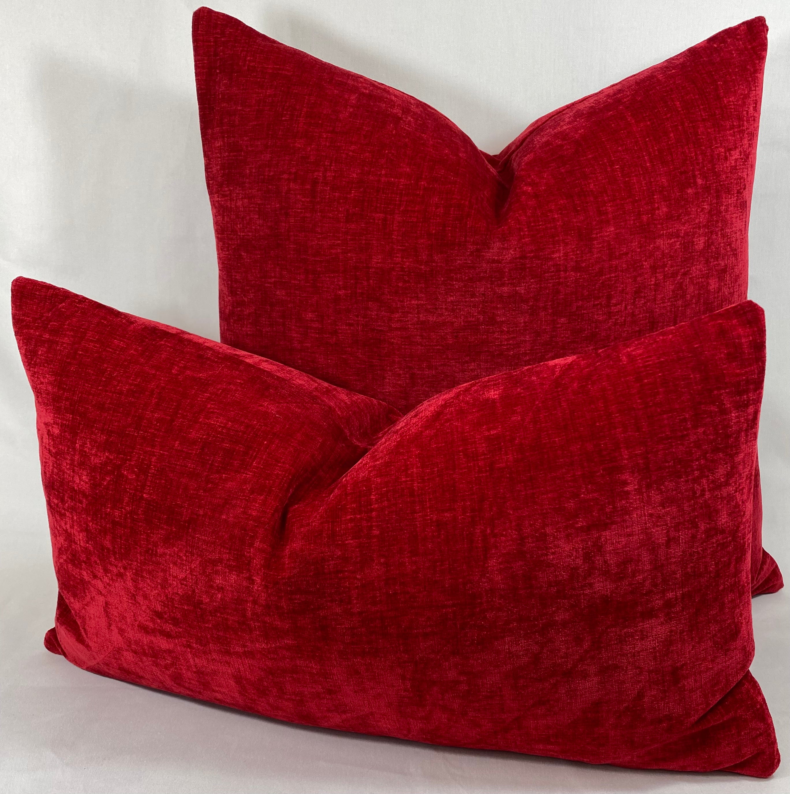 Luxury Pillow – 24" × 24" – Bright Red