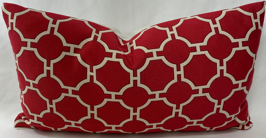 Luxury Lumbar Pillow - 24" x 14"- Kinder Red