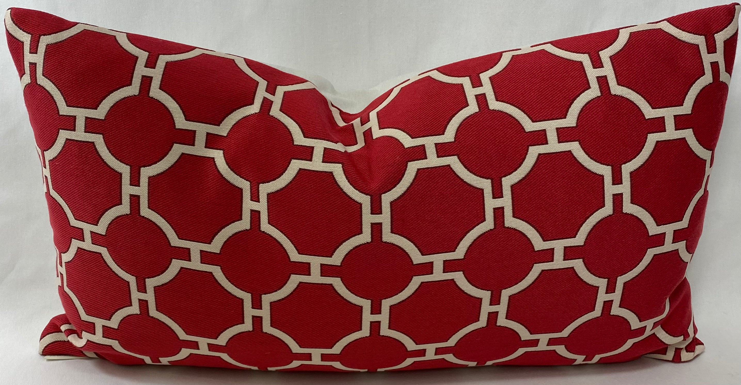 Luxury Lumbar Pillow - 24" x 14"- Kinder Red
