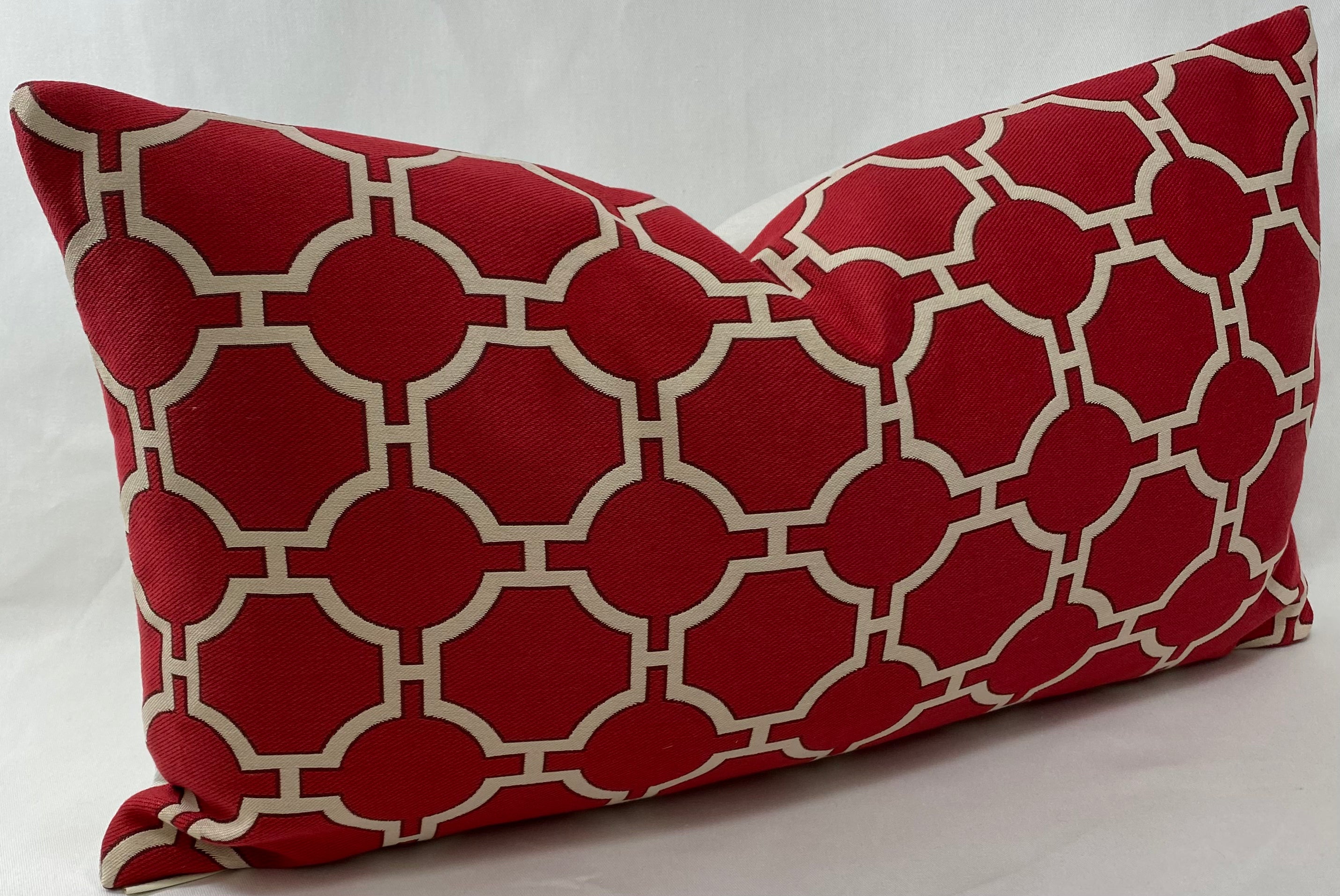 Luxury Lumbar Pillow - 24" x 14"- Kinder Red
