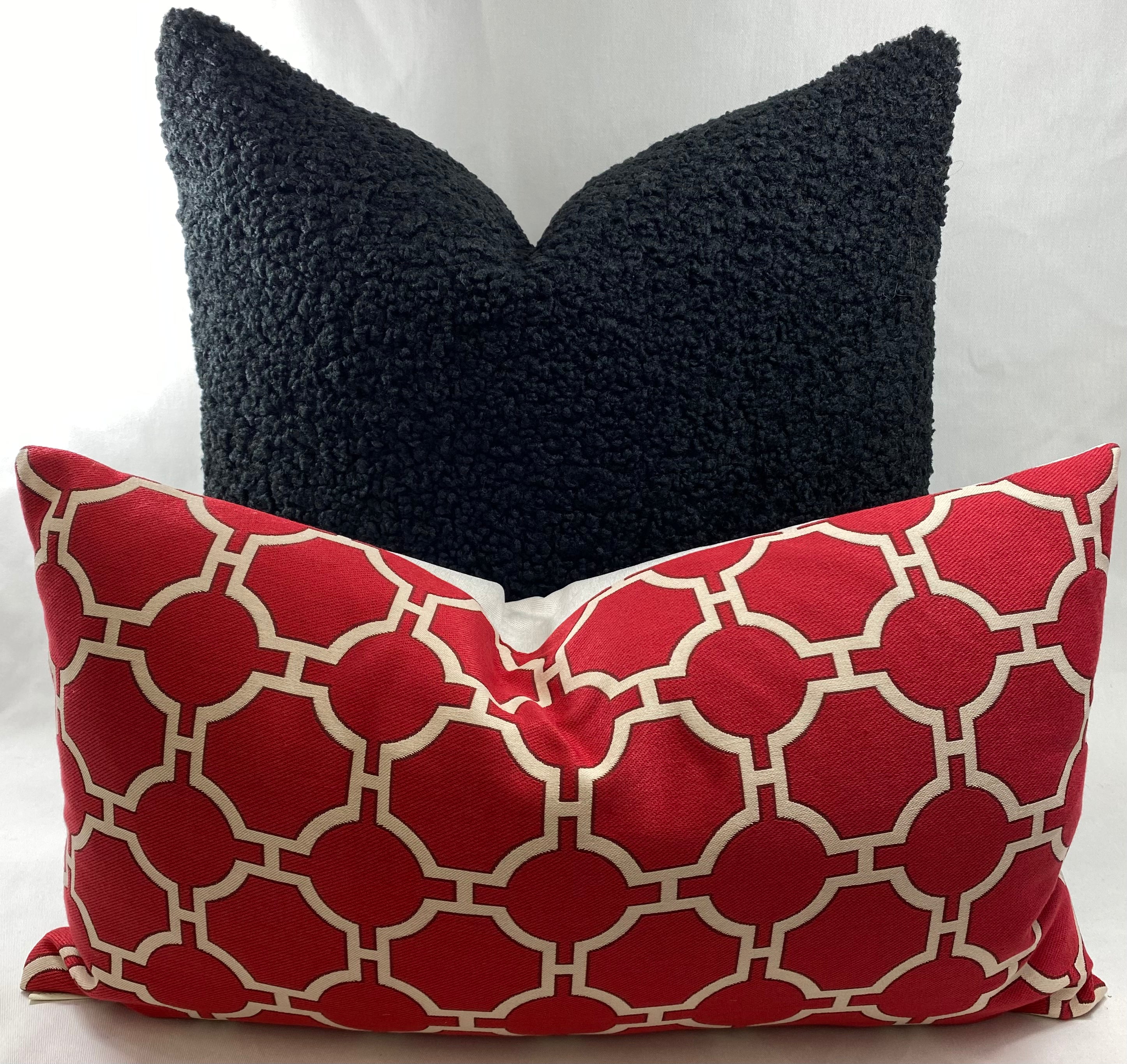 Luxury Lumbar Pillow - 24" x 14"- Kinder Red