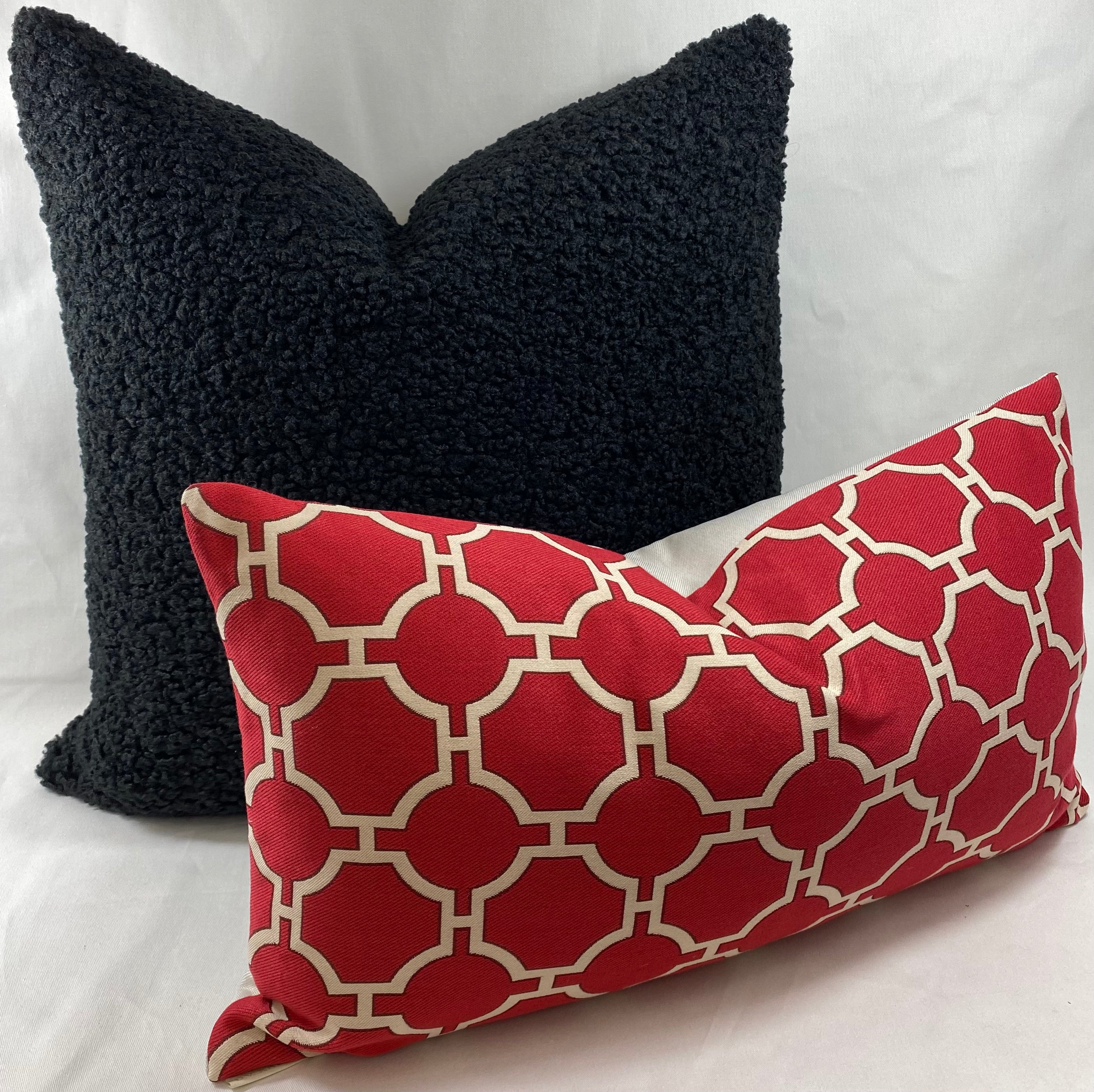 Luxury Lumbar Pillow - 24" x 14"- Kinder Red