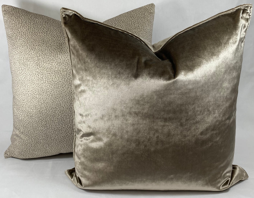 Luxury Pillow -  24" x 24" -  Iridescence Double Front Latte