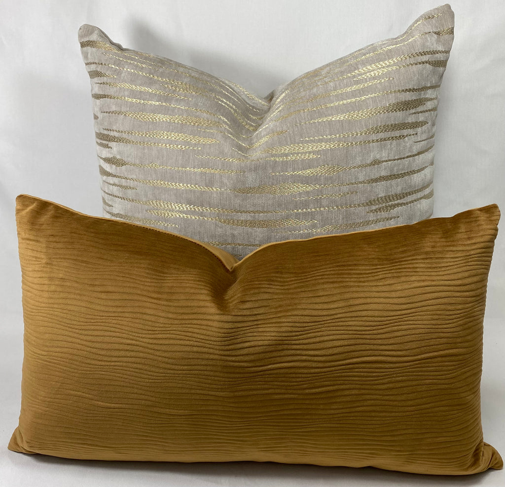 Luxury Pillow – 24" × 24" – Davos Fog