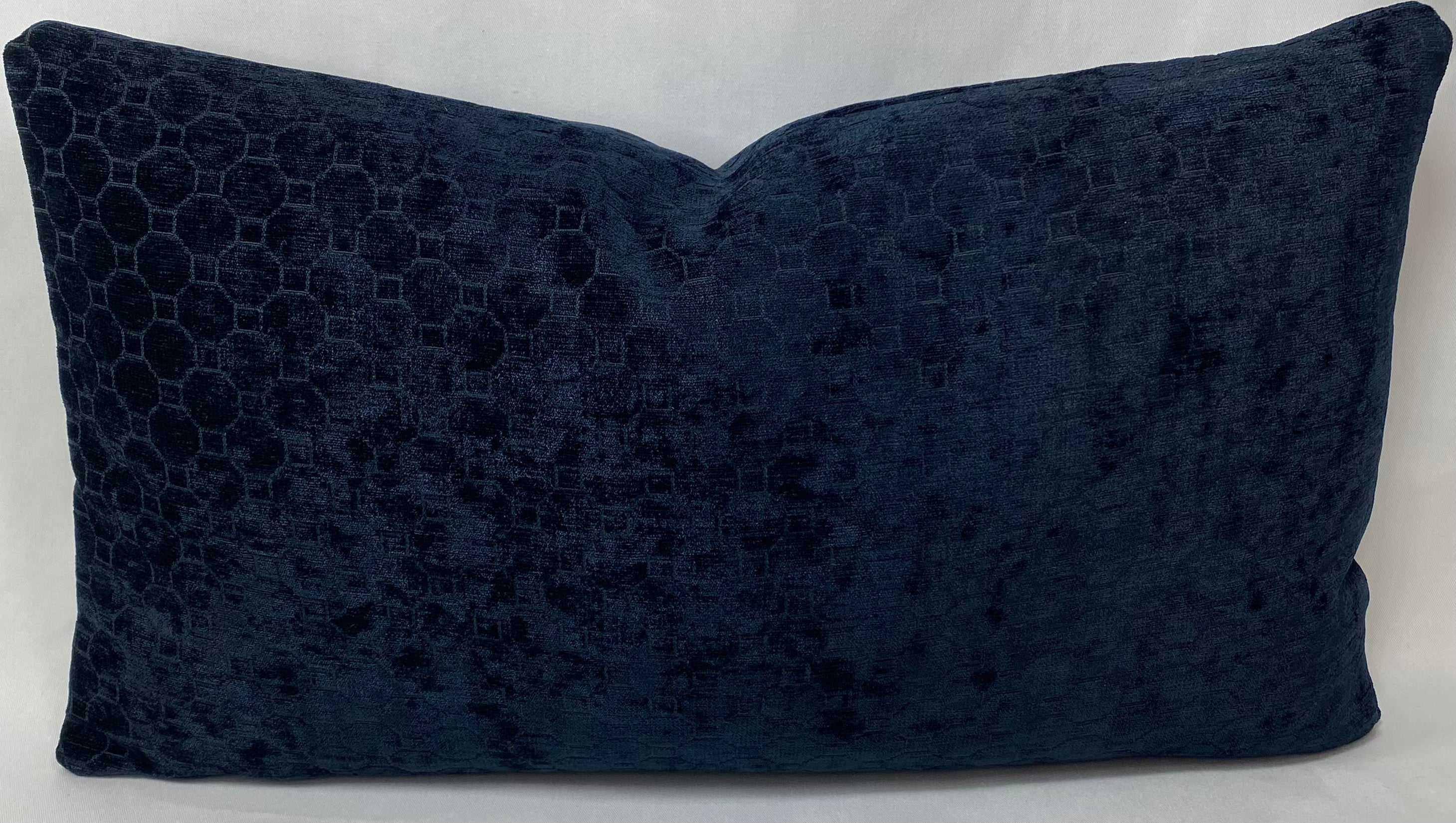 Luxury Lumbar Pillow - 24" x 14"- Smokey Blue