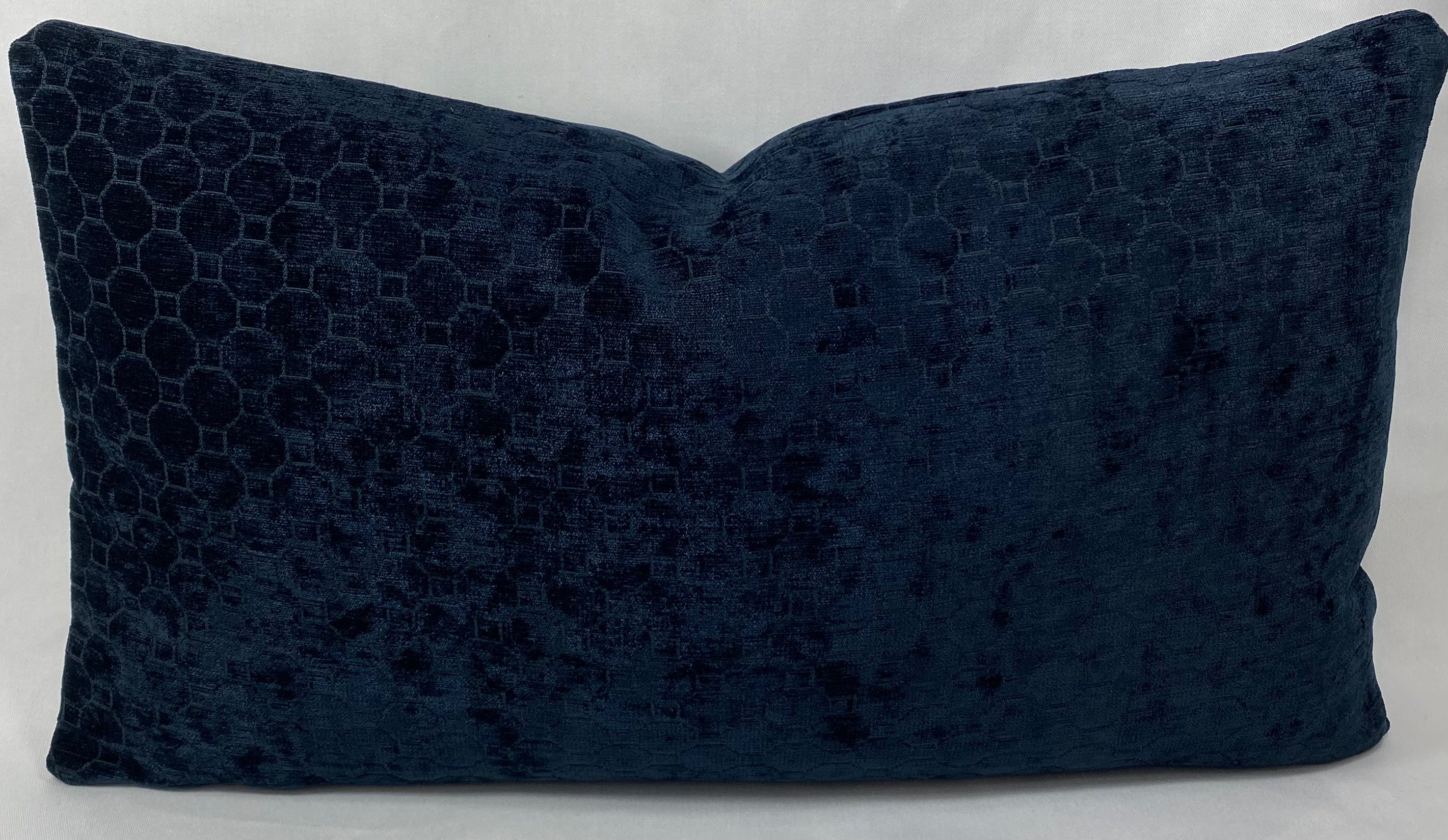 Luxury Lumbar Pillow - 24" x 14"- Smokey Blue