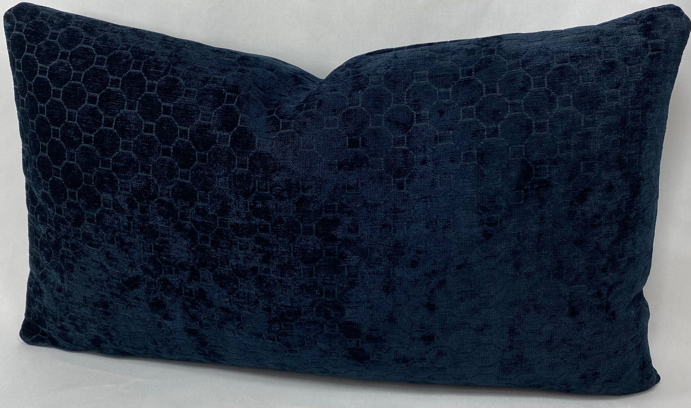Luxury Lumbar Pillow - 24" x 14"- Smokey Blue