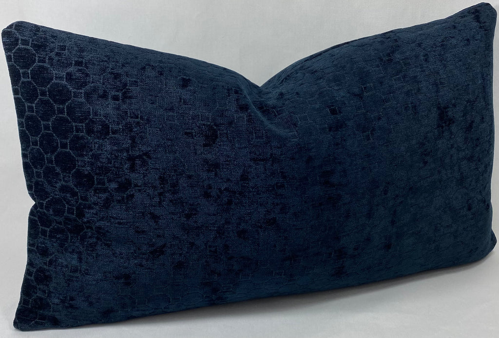 Luxury Lumbar Pillow - 24" x 14"- Smokey Blue
