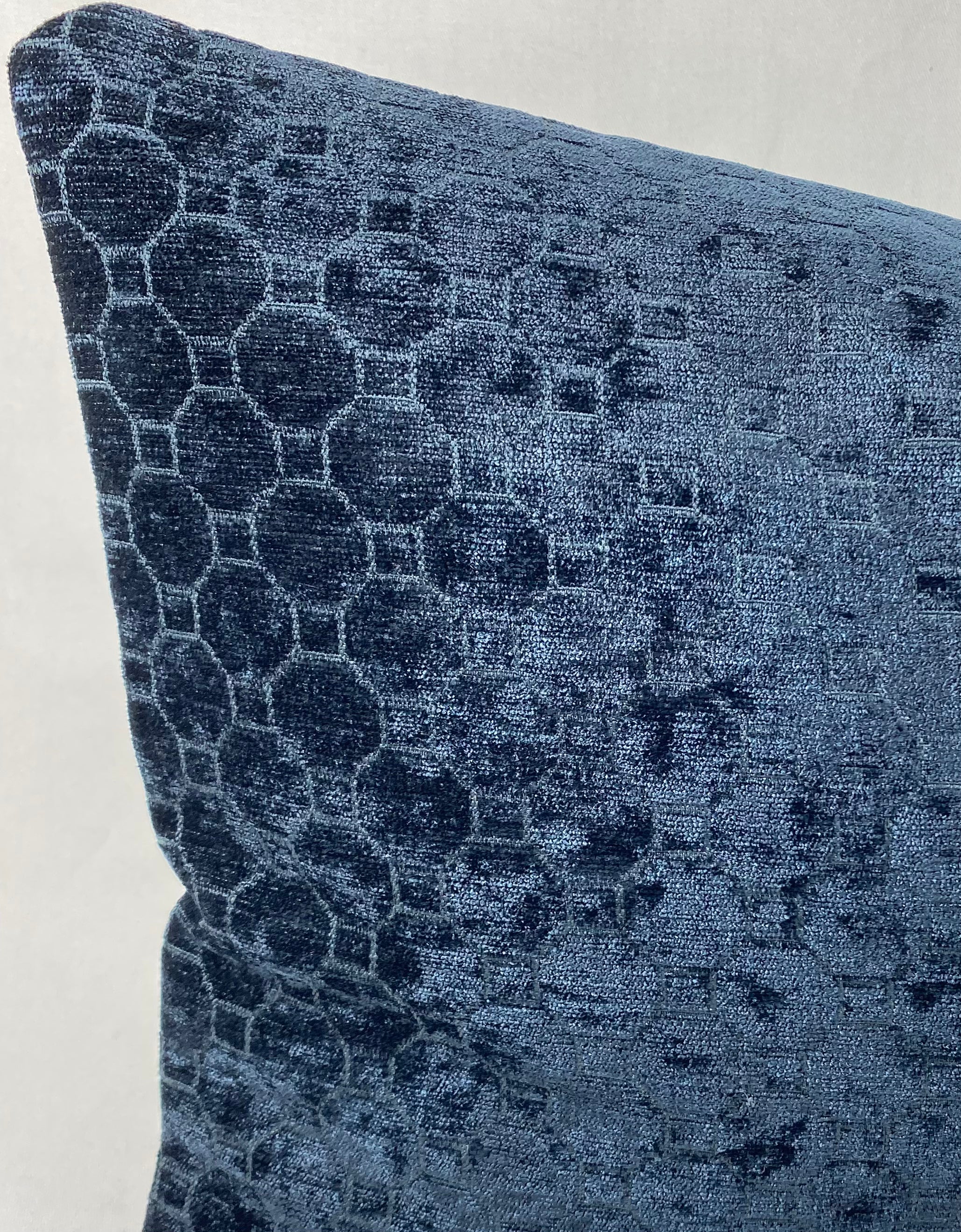 Luxury Lumbar Pillow - 24" x 14"- Smokey Blue