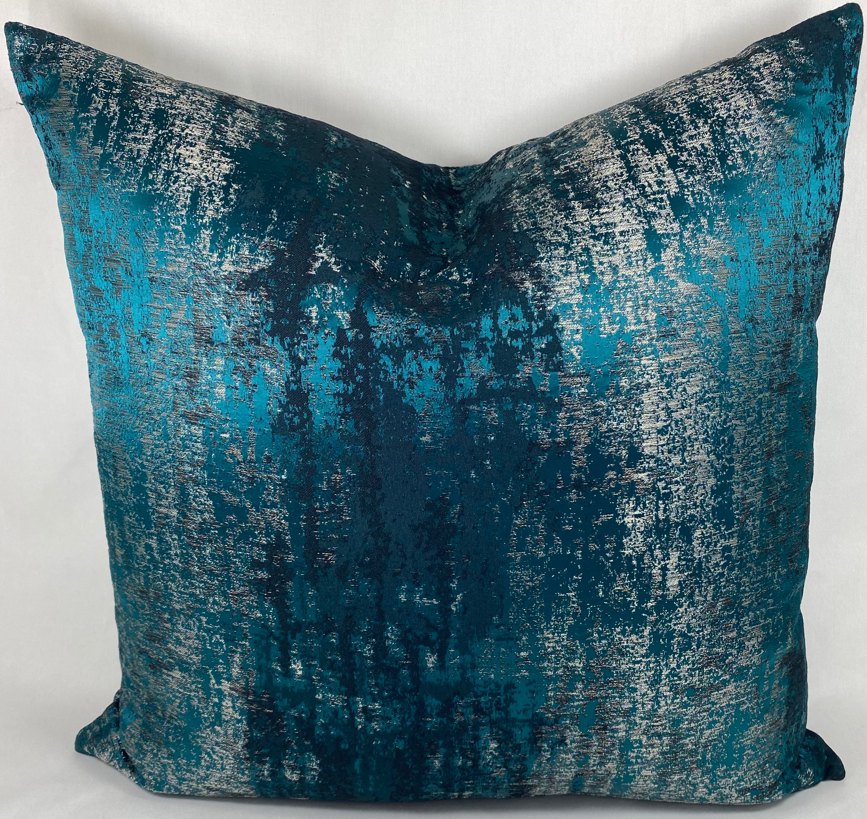 Luxury Pillow – 24" × 24" – Aurora Peacock