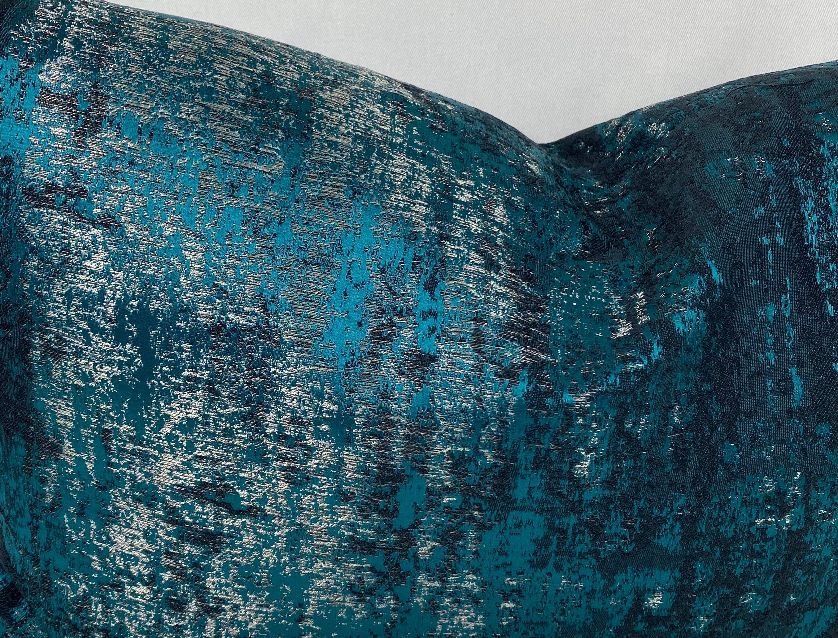 Luxury Lumbar Pillow – 24" × 12" – Aurora Peacock