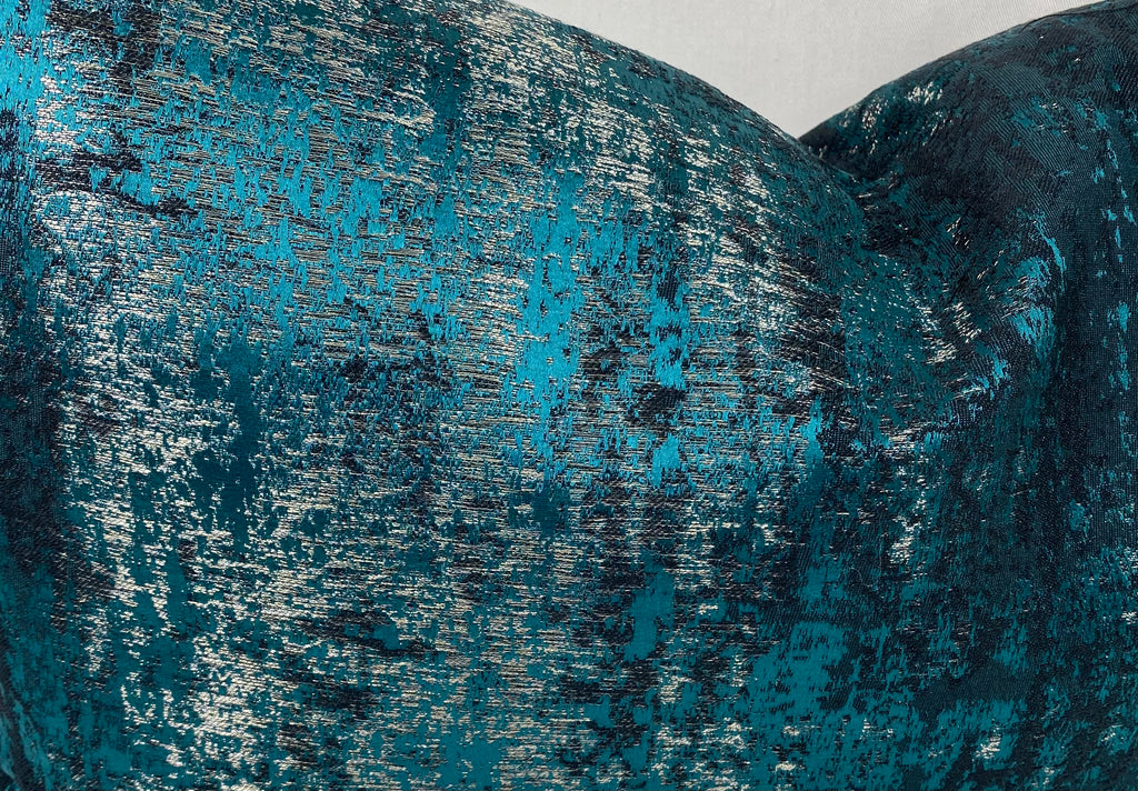 Luxury Lumbar Pillow – 24" × 12" – Aurora Peacock