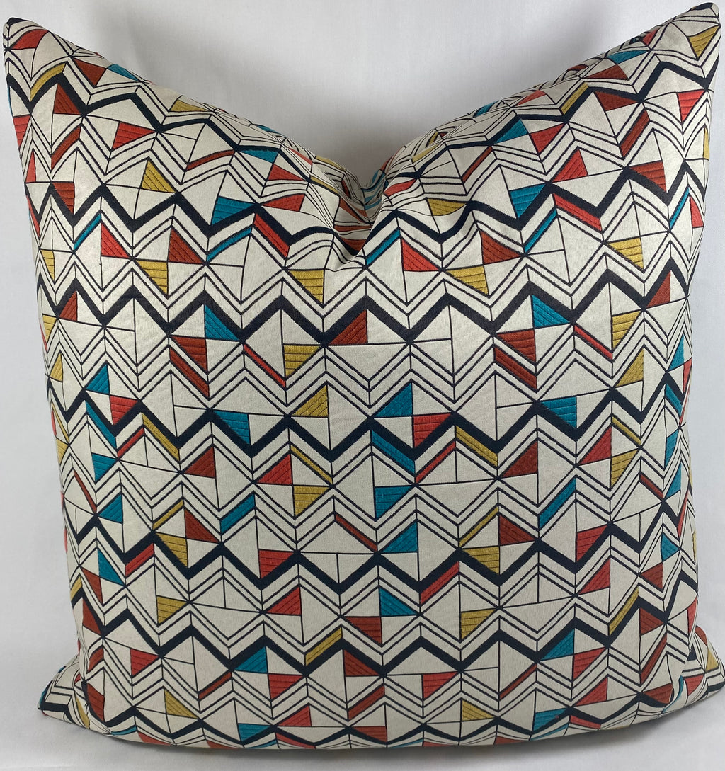 Luxury Pillow – 24" × 24" – Basenji Multi