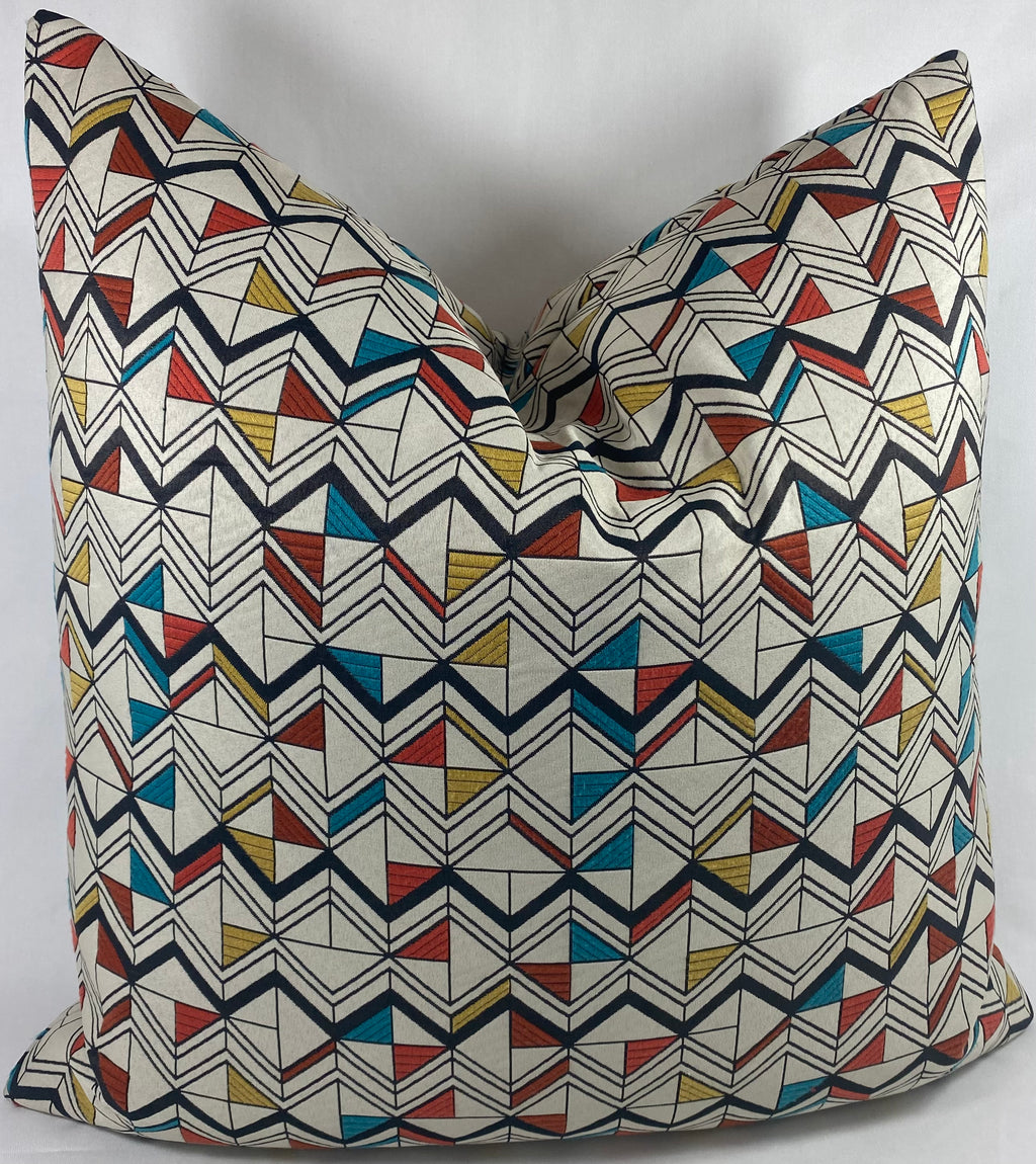 Luxury Pillow – 24" × 24" – Basenji Multi