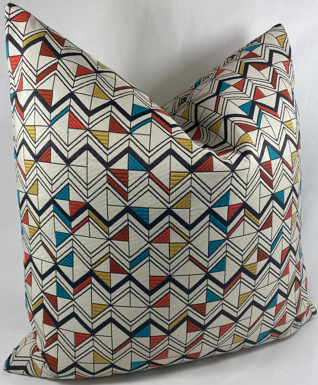 Luxury Pillow – 24" × 24" – Basenji Multi
