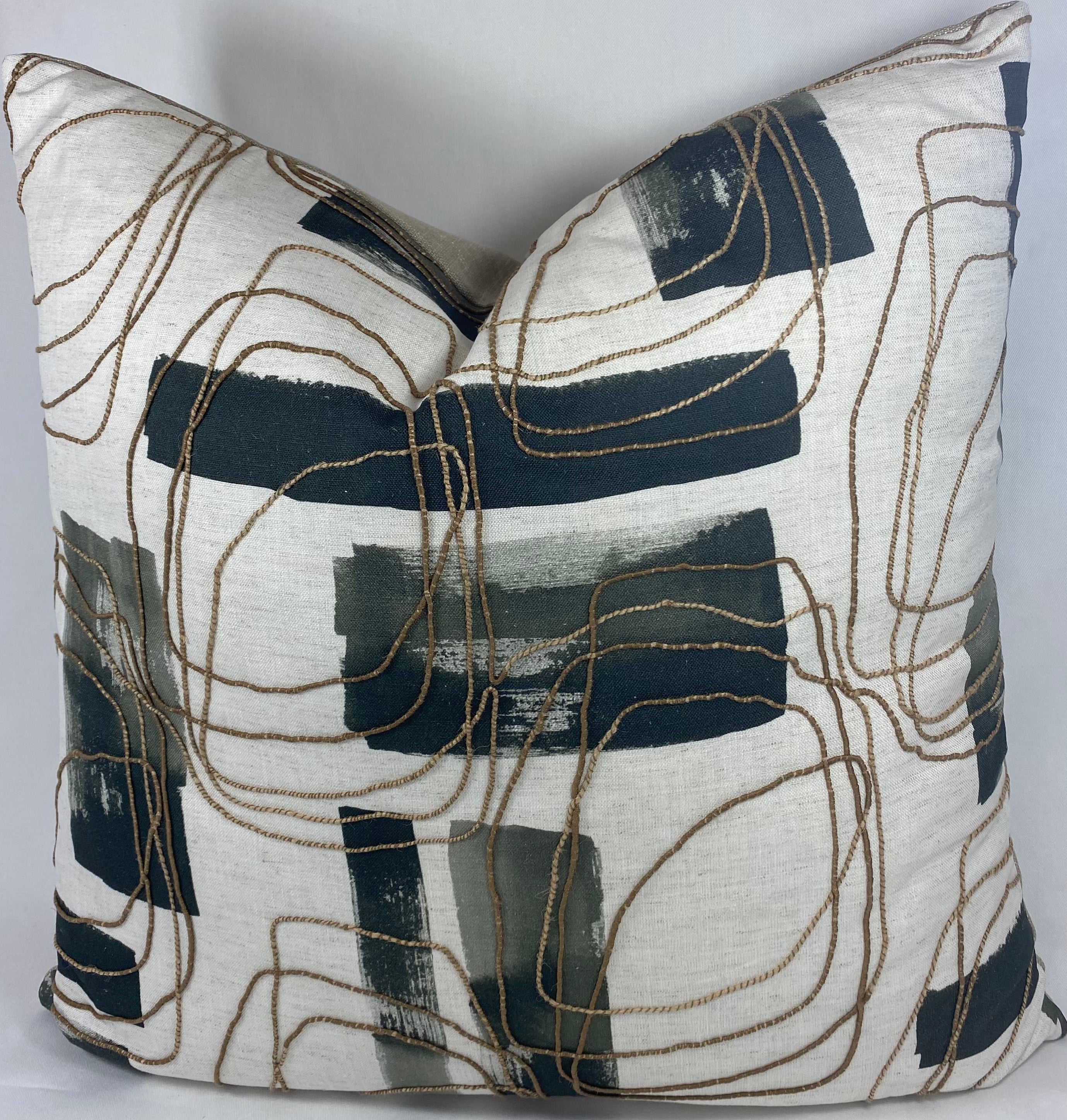 Luxury Pillow -  24"x24"- Freeform Ink