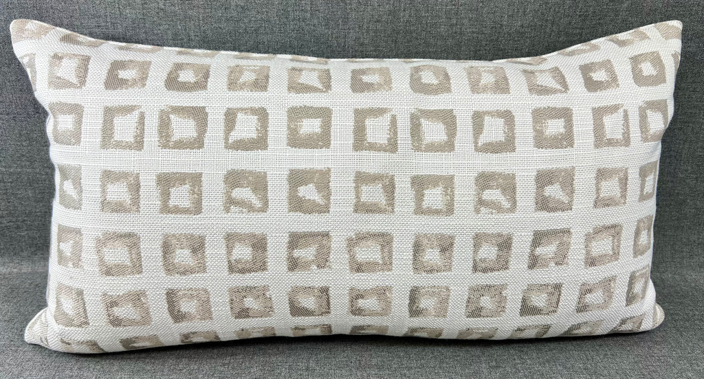 Luxury Outdoor Lumbar Pillow - 22" x 12" - Riviera Tan