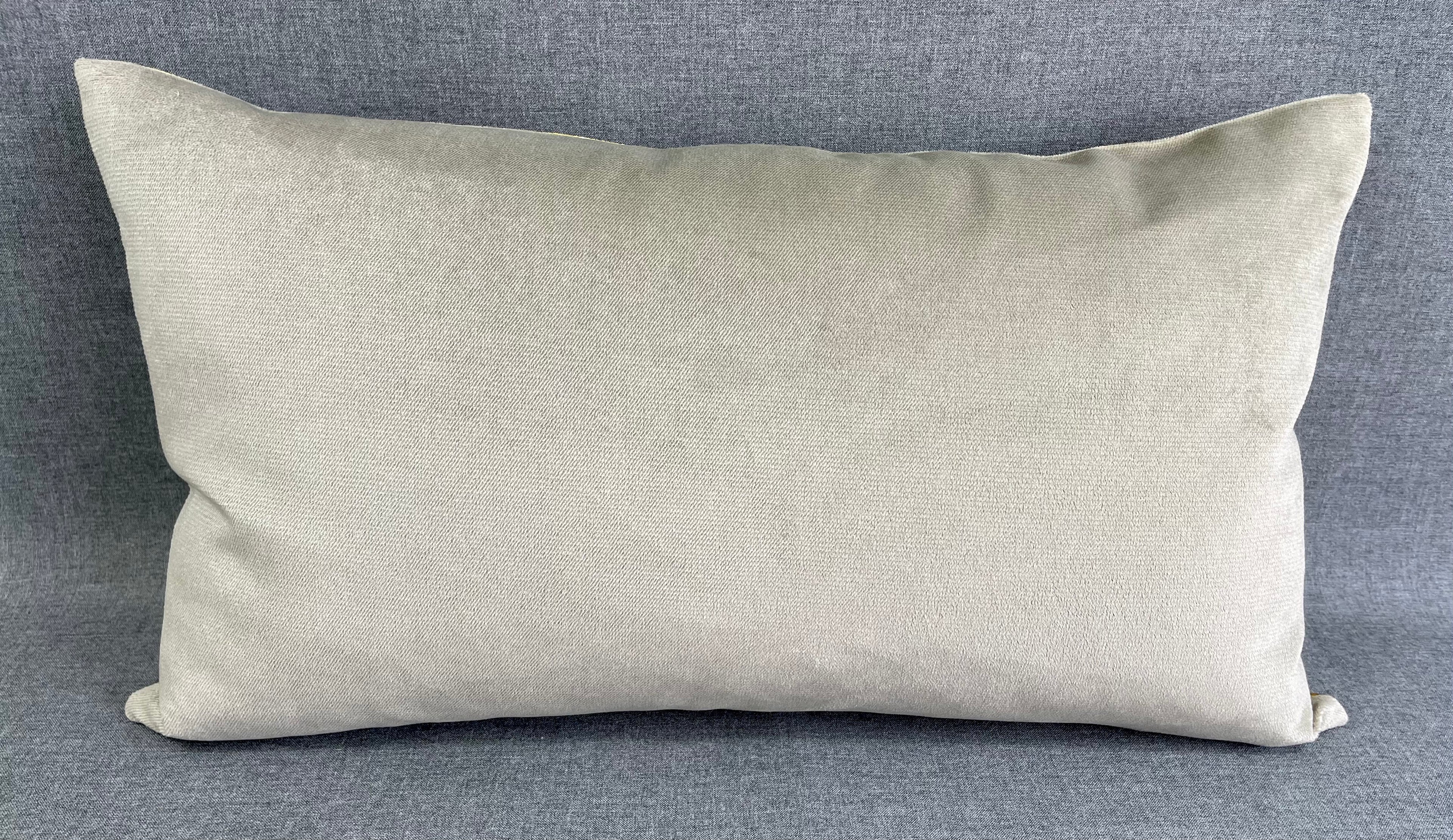 Luxury Lumbar Pillow - 24” x 14” - Funfetti Red/Taupe