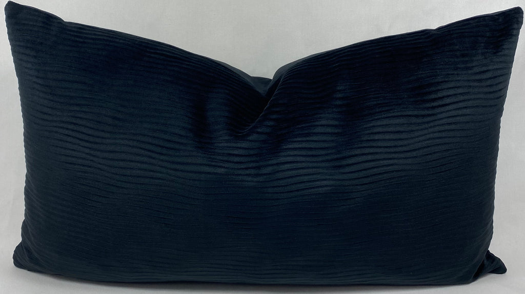 Luxury Lumbar Pillow - 24" x 14"- Stream Black